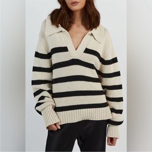 DISSH Colbie Stripe collared sweater